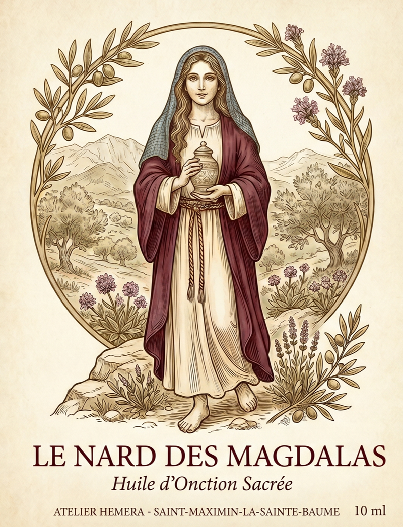 Nard des Magdalas – Huile d'Onction Sacrée de Marie Madeleine en roll-on 10 ml, Atelier HEMERA, Saint-Maximin-la-Sainte-Baume