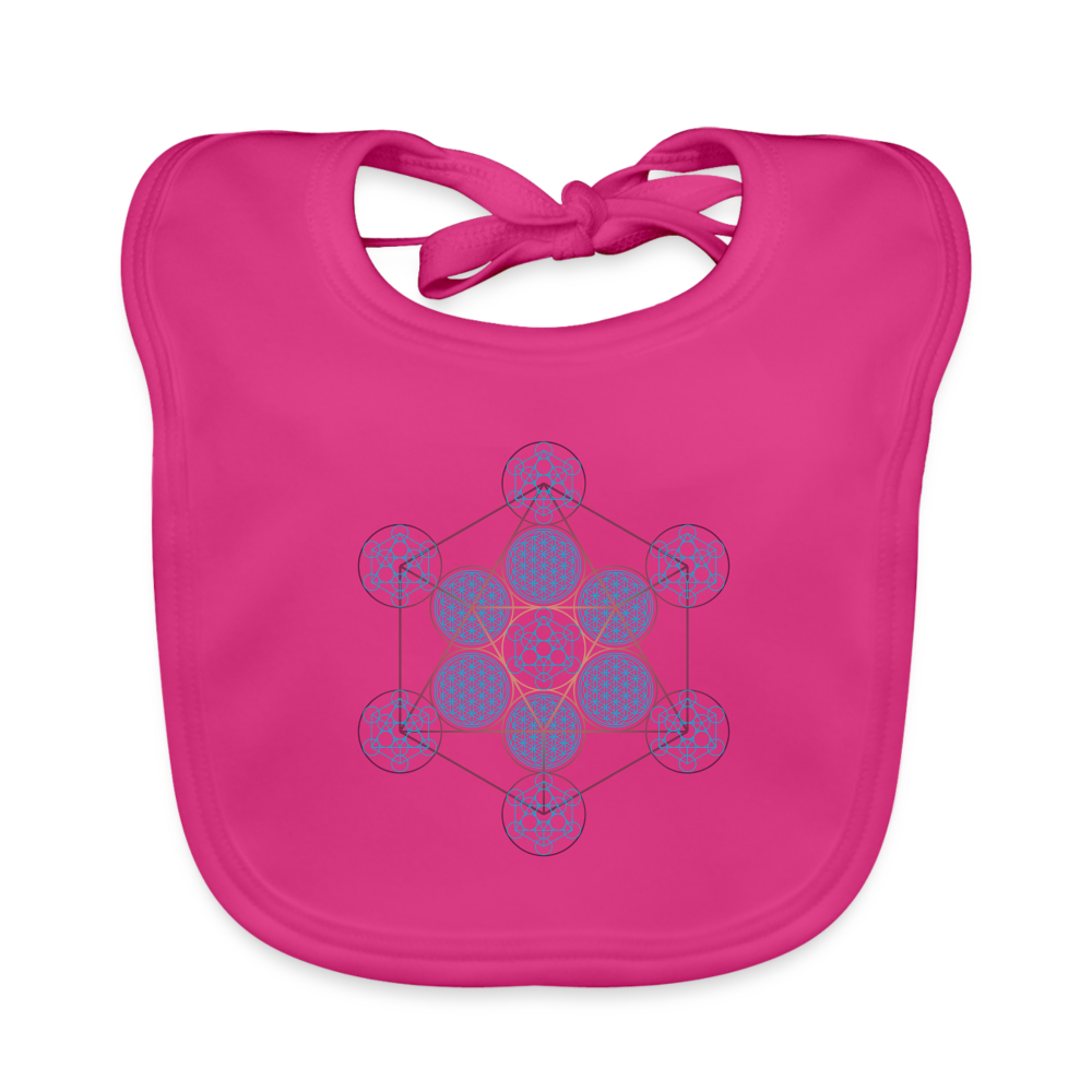 Metatron Pluton Bavoir Bébé Coton bio - fuchsia