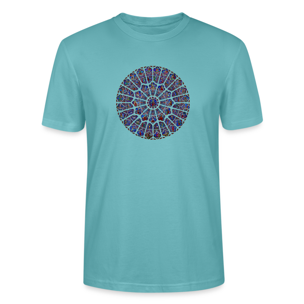 Notre Dame Vitrail -T-shirt Homme - 100% Coton Bio - turquoise pastel