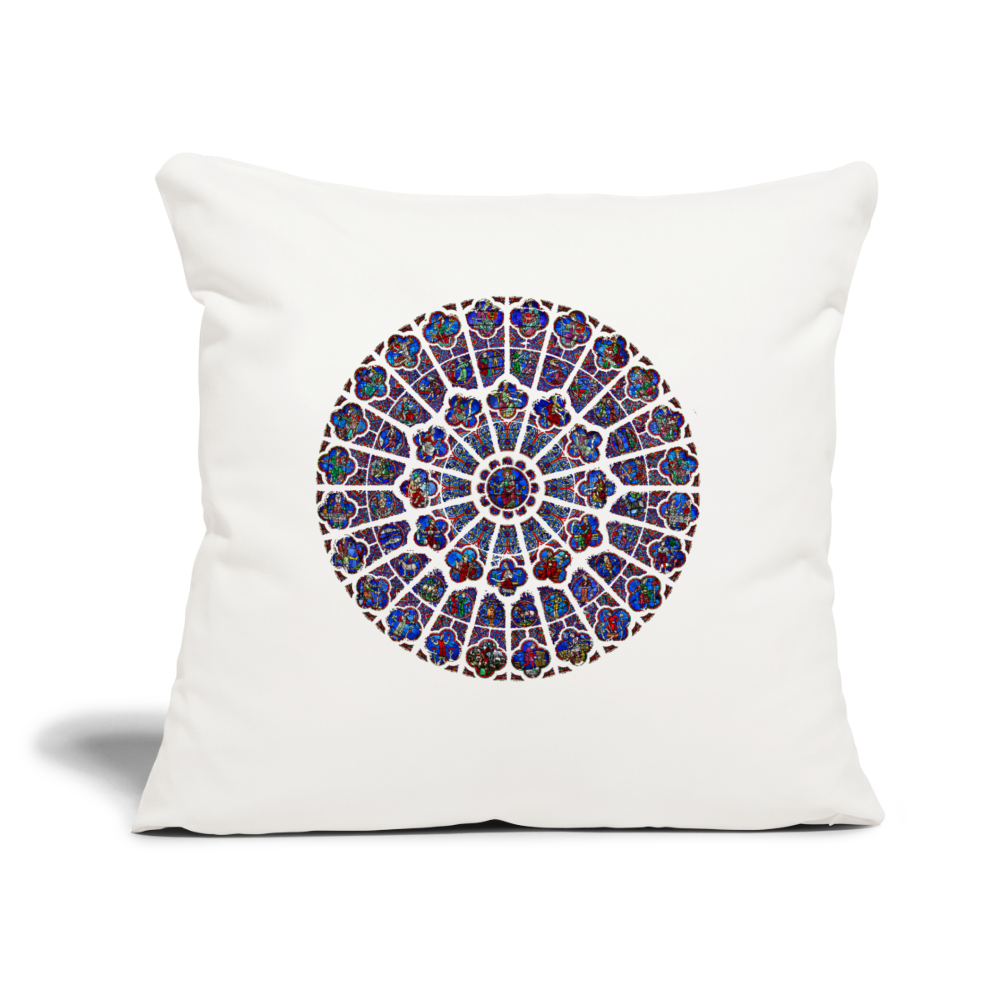 Coussin et Housse Rosace Notre Dame - blanc nature