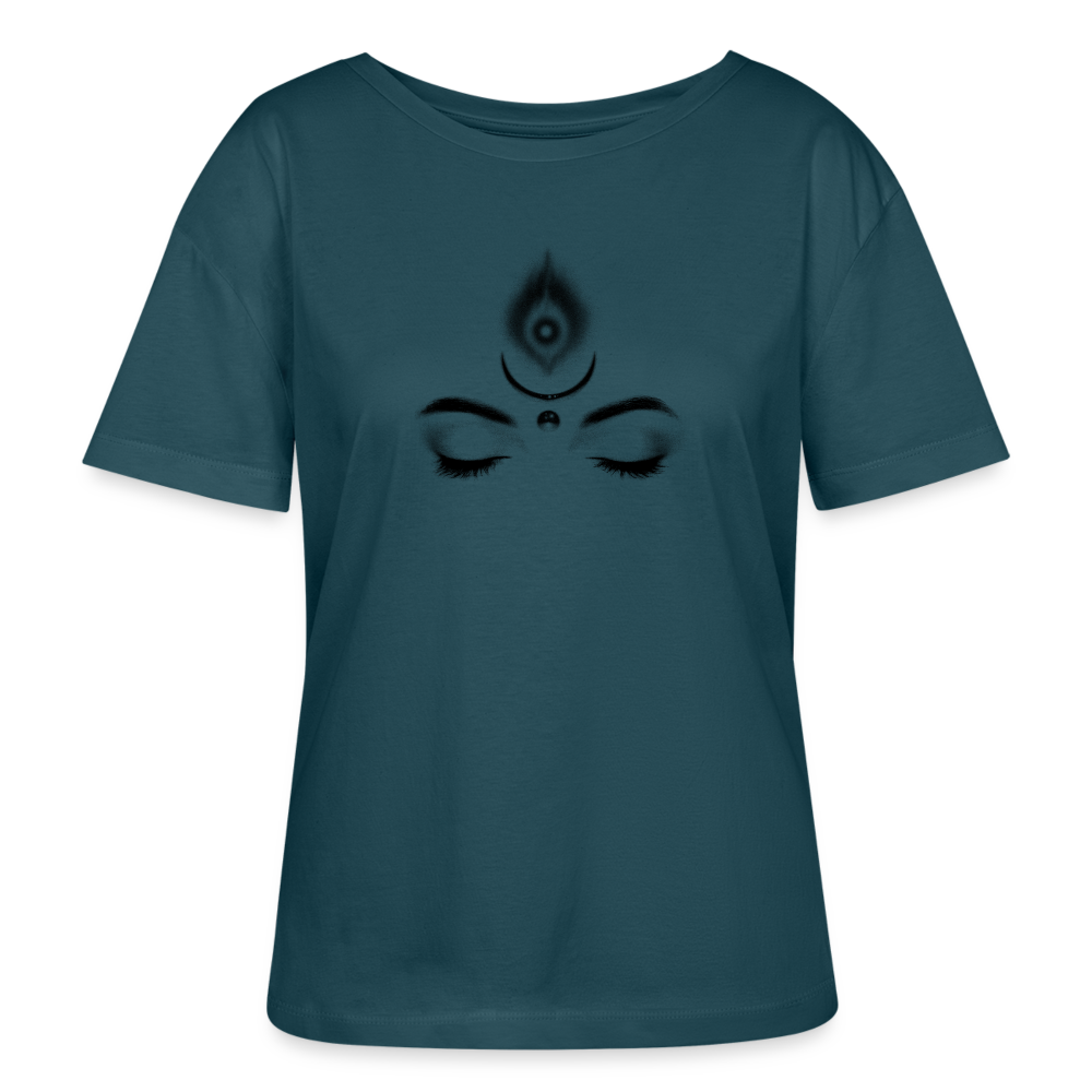 Troisième Oeil Éveil T-shirt Femme coton bio - bleu pétrole foncé