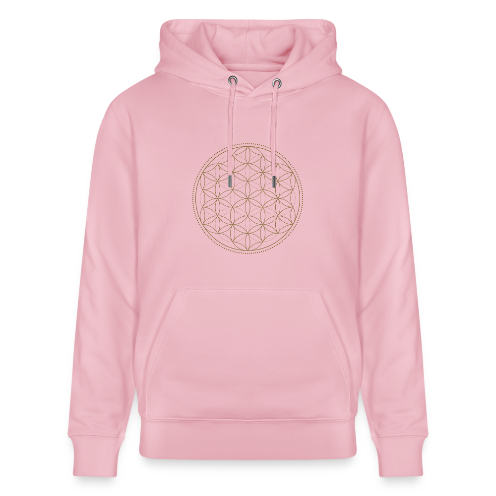 Fleur de vie Or Sweat à capuche femme - Coton Bio - rose pâle