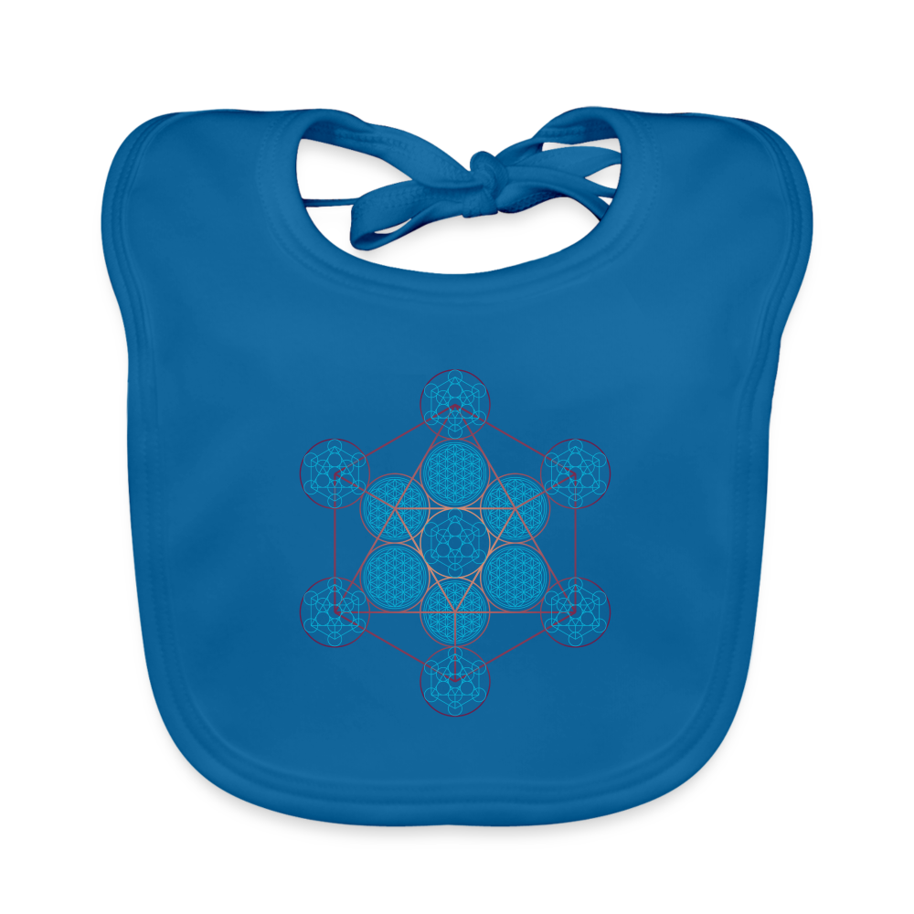 Metatron Pluton Bavoir Bébé Coton bio - bleu paon