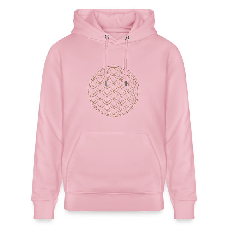 Fleur de vie Or Sweat à capuche femme - Coton Bio - rose pâle