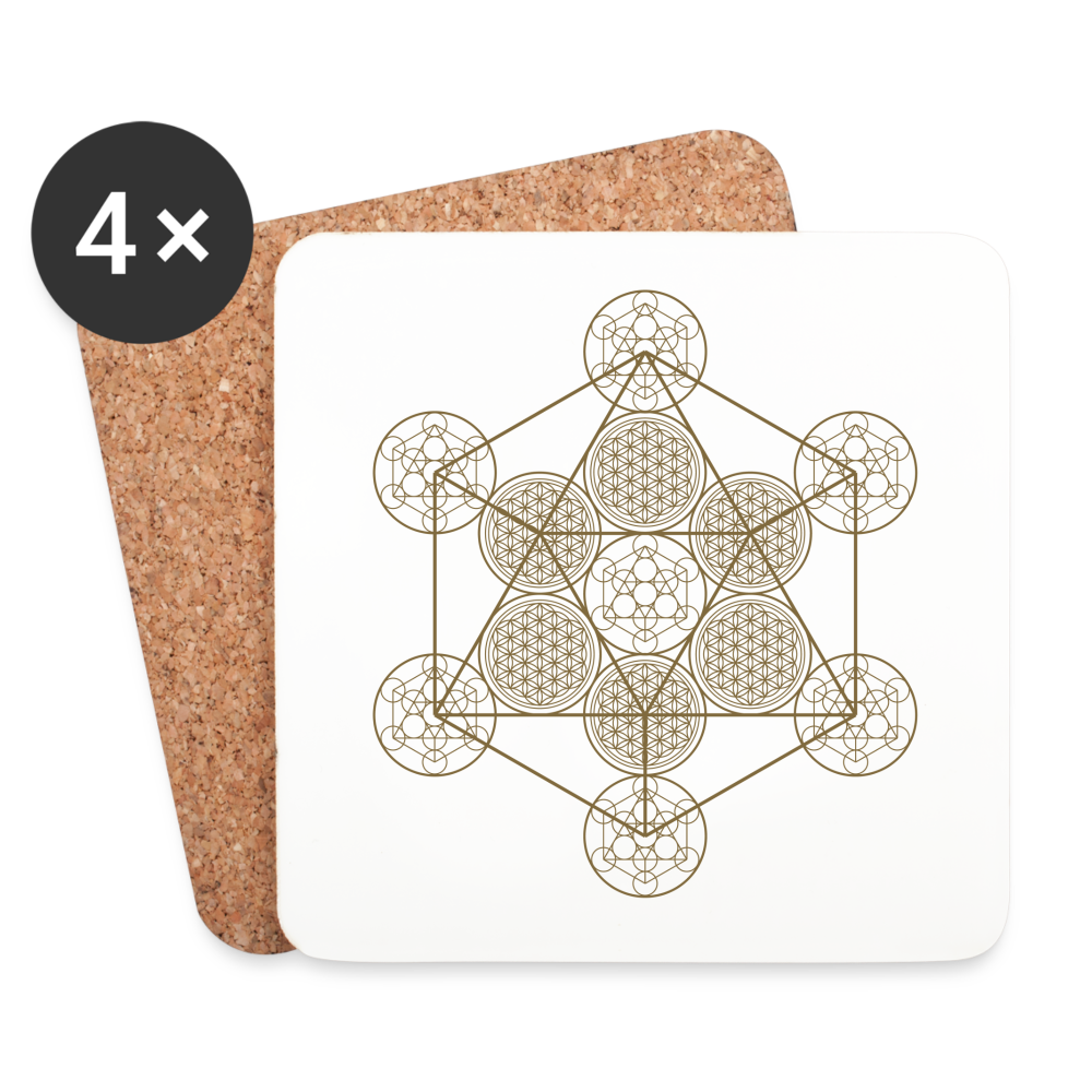 Metatron Or Dessous de verre (lot de 4) - blanc