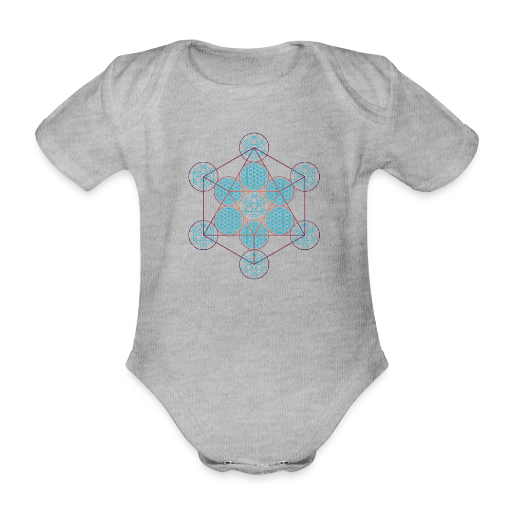 Metatron Pluton - Body Bébé bio manches courtes - gris chiné