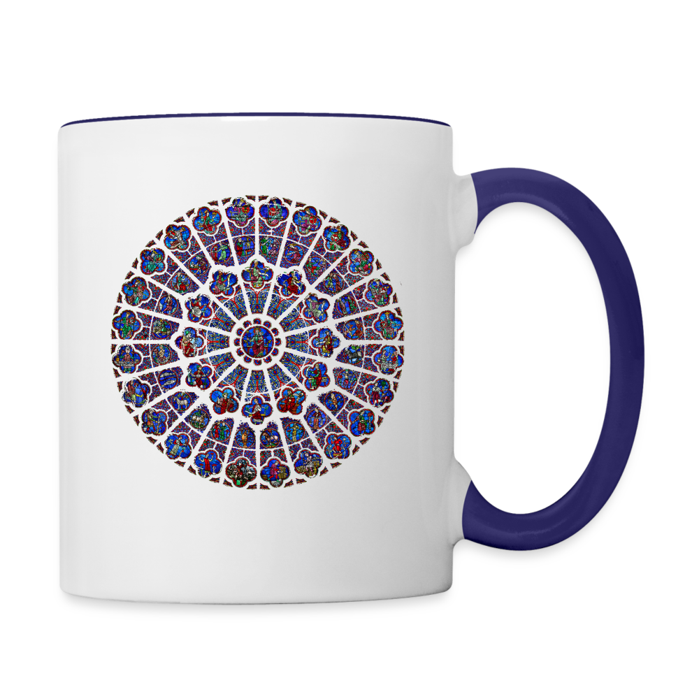 Mug Rosace Notre Dame - blanc/bleu cobalt