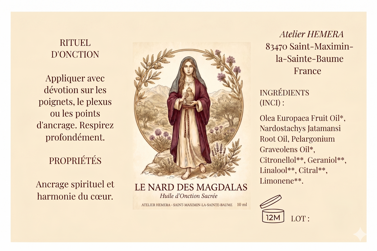 Le Nard des Magdalas – Huile Sacrée Artisanale de Marie Madeleine (10 ml)